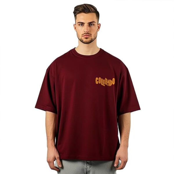 NOBERO Men's Solid Oversized Fit T-Shirt - Image 2